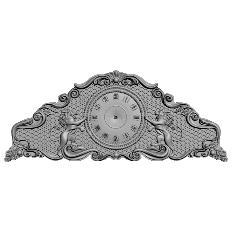 картинка Часы со львами P3-140 3D-STL.COM