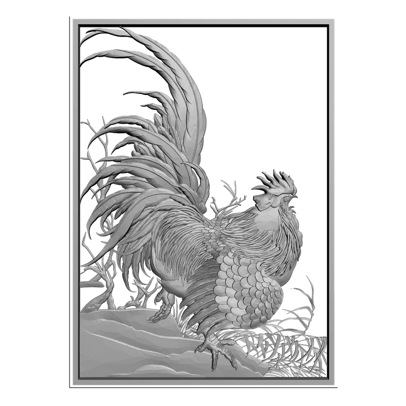 картинка Петух D12-133 3D-STL.COM