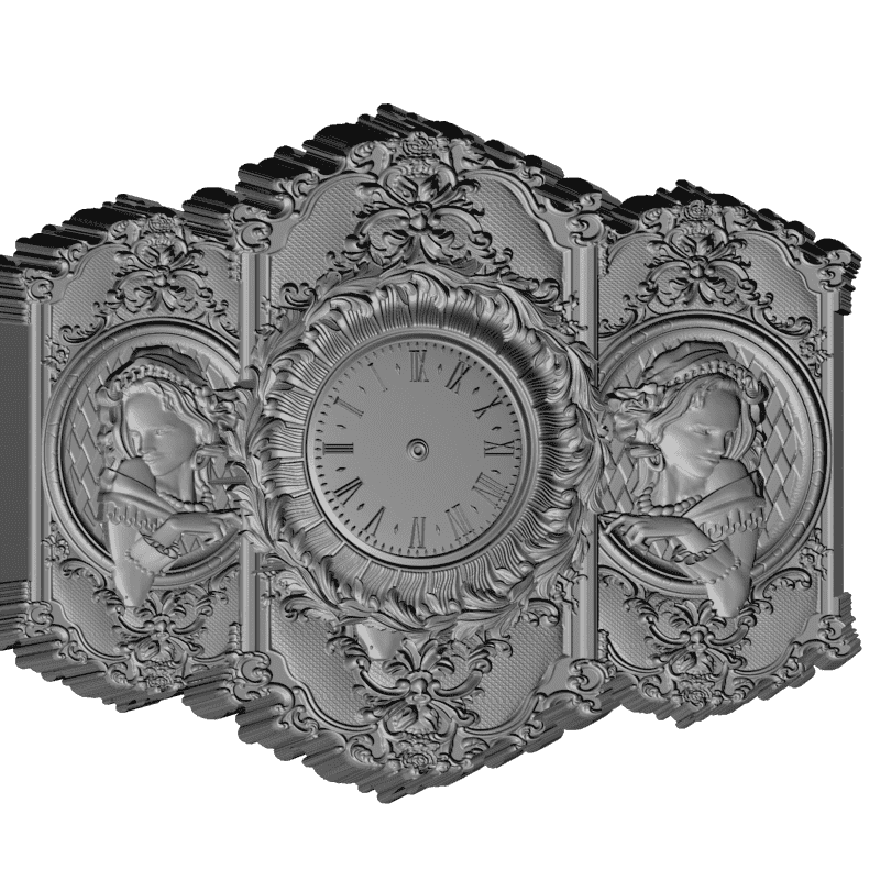 картинка Часы с портретами P3-134 3D-STL.COM