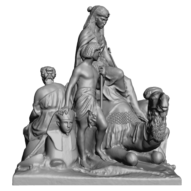 картинка Сельские жители и верблюд L3-182 3D-STL.COM