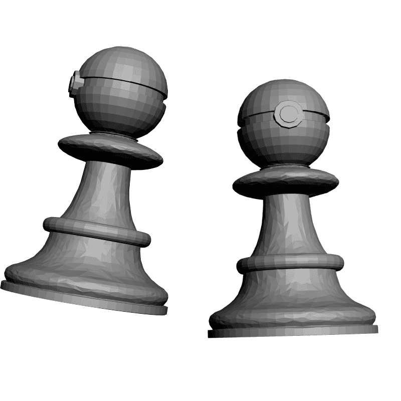 картинка Набор шахмат. Покемоны PI3-114 3D-STL.COM