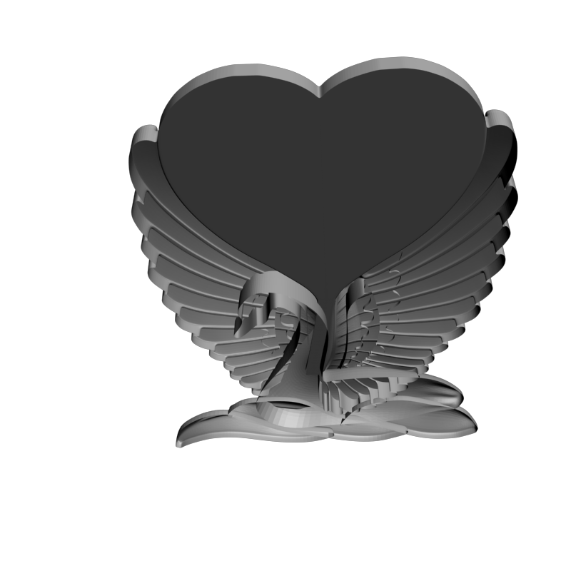 картинка Лебедь и сердце RP3-003 3D-STL.COM