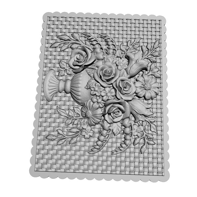 картинка Панель резная Цветы D11-147 3D-STL.COM