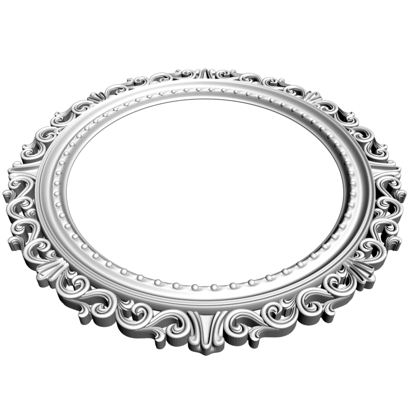 картинка Рама круглая резная D14-383 3D-STL.COM