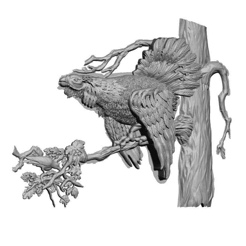 картинка Глехарь на ветке D12-454 3D-STL.COM