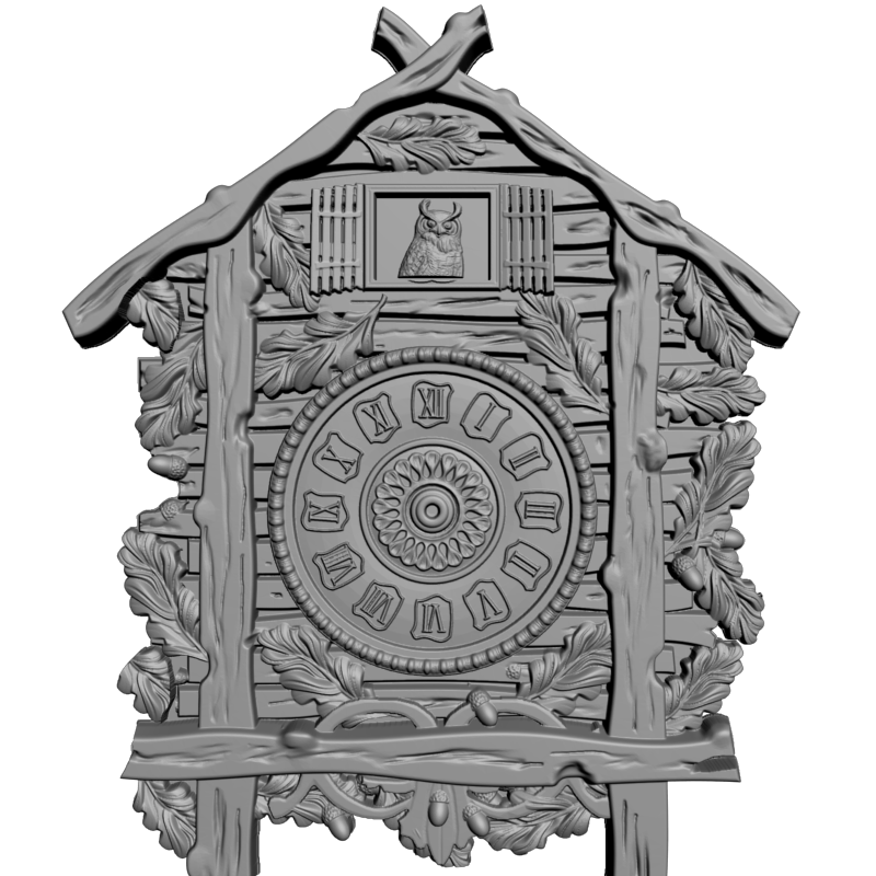 картинка Часы с филином P3-198 3D-STL.COM