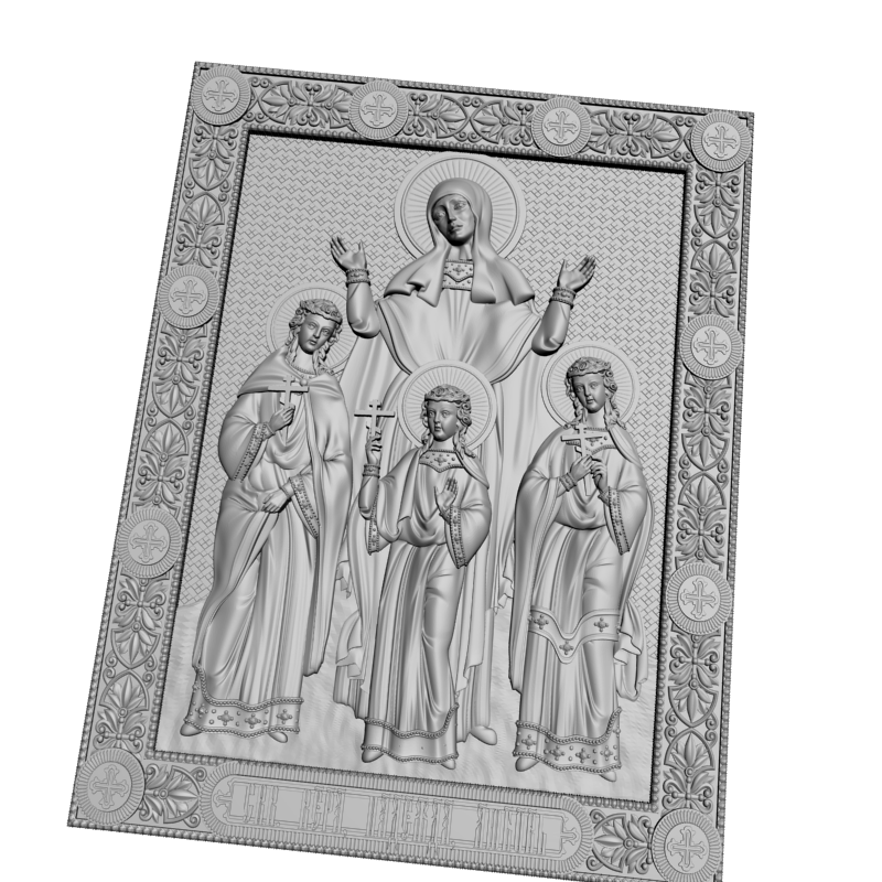 картинка Вера Надежда Любовь и мать их Софья V3-362 3D-STL.COM