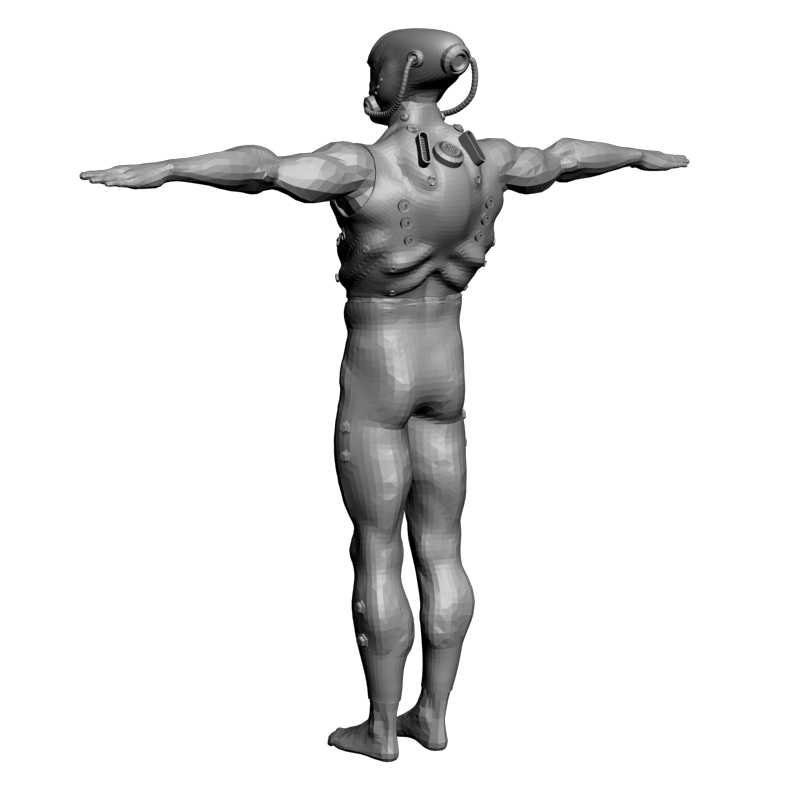 картинка Персонаж Шлем Жилет Штаны PI1-236 3D-STL.COM