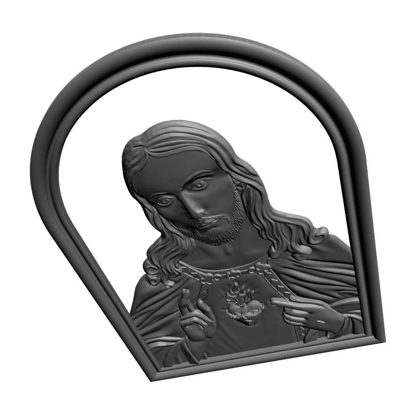 картинка Сердце Иисуса V3-014 3D-STL.COM