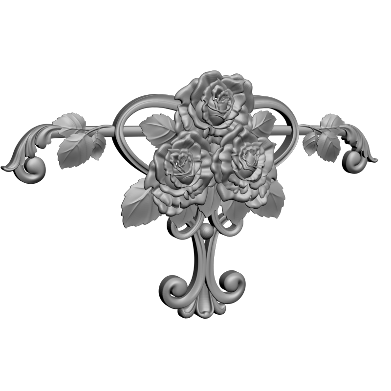 картинка Декор с розами D10-269 3D-STL.COM