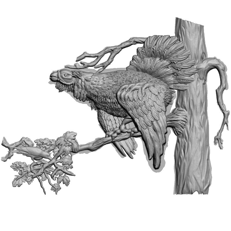 картинка Глехарь на ветке D12-454 3D-STL.COM