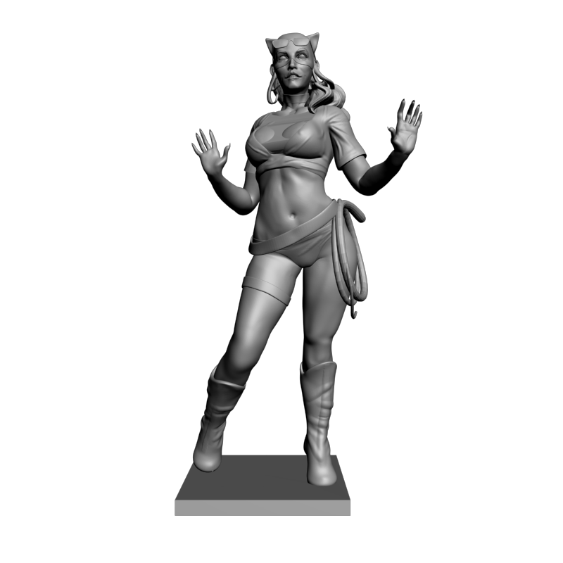 картинка Женщина-кошка L3-398 3D-STL.COM