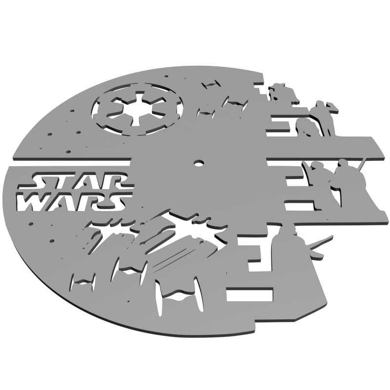 картинка Star Wars Clock P3-201 3D-STL.COM