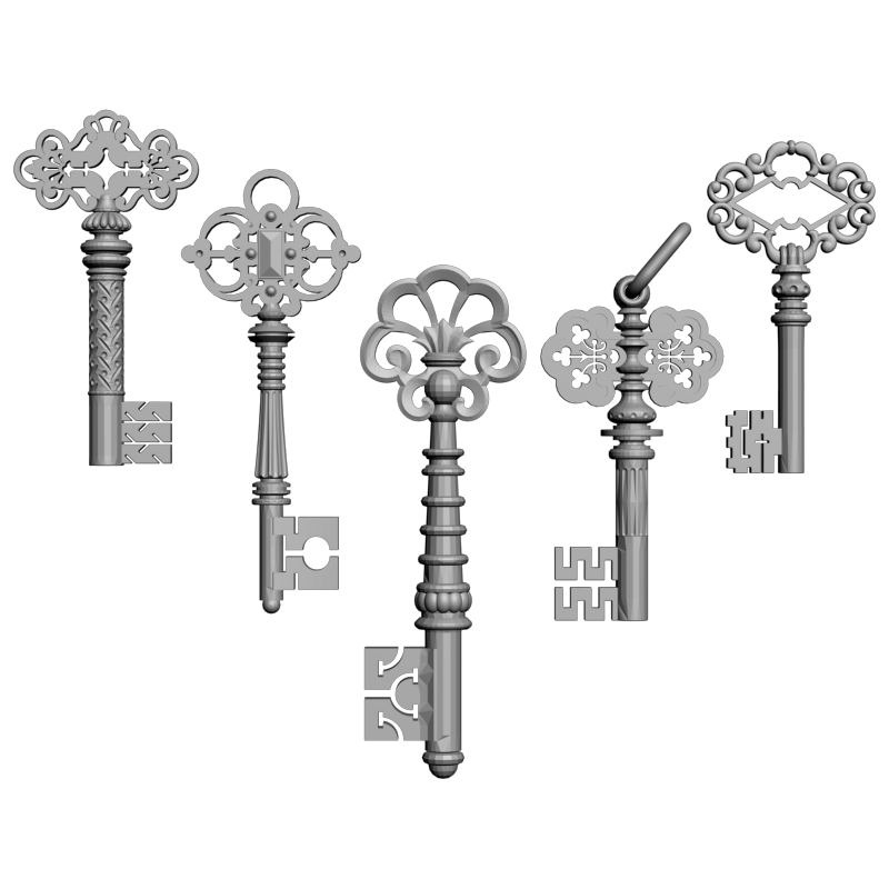 картинка Золотые ключики RY6-041 3D-STL.COM