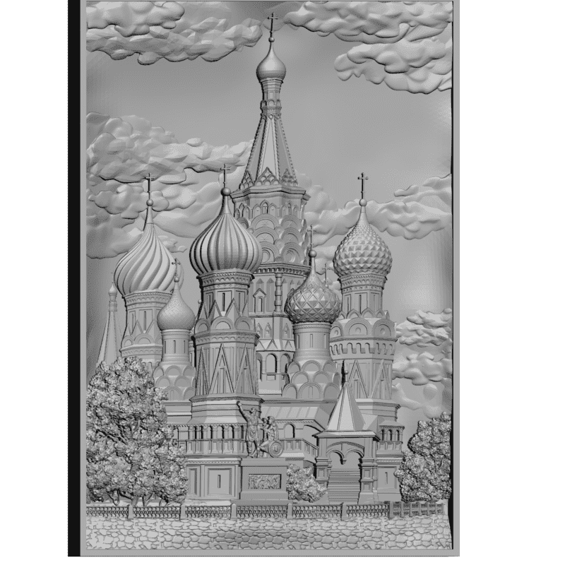 картинка Собор Василия Блаженного D12-435 3D-STL.COM