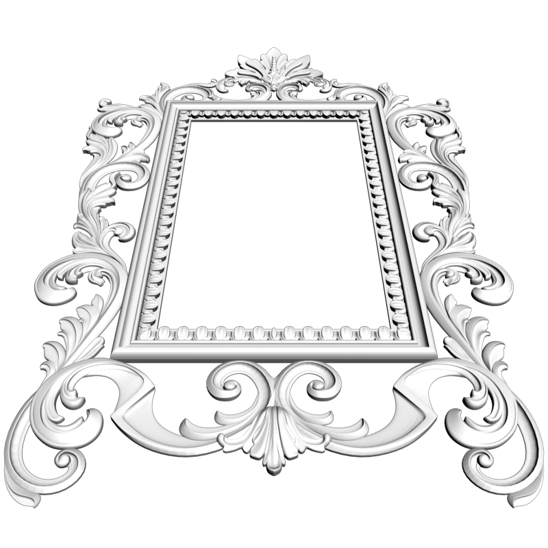 картинка Рама резная прямоугольная D14-395 3D-STL.COM