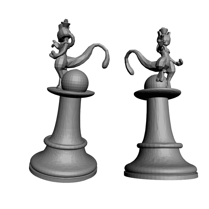 картинка Набор шахмат. Покемоны PI3-114 3D-STL.COM