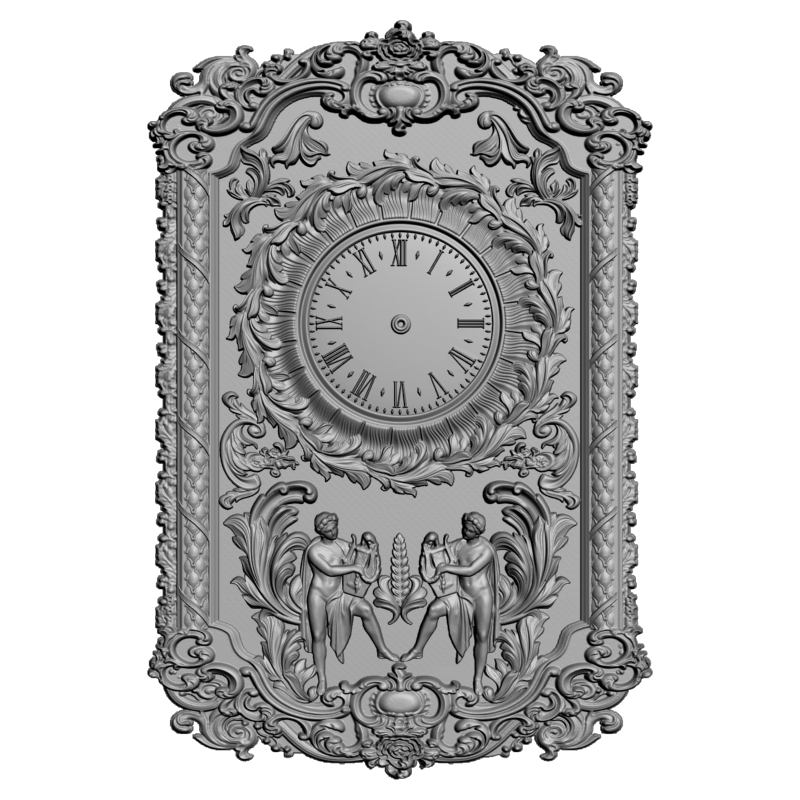 картинка Часы Юноши и лирами P3-156 3D-STL.COM