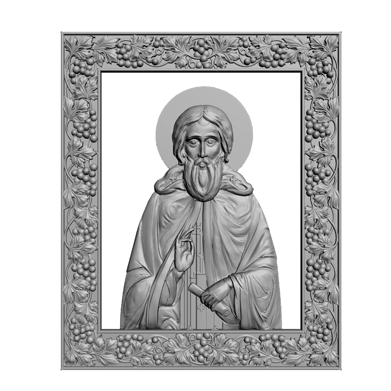 картинка Святой Сергий Радонежский V3-296 3D-STL.COM