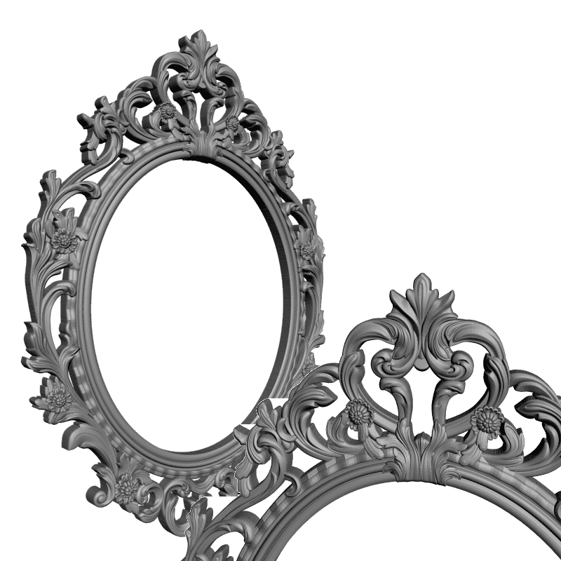 картинка Рама овальная под зеркало D14-309 3D-STL.COM
