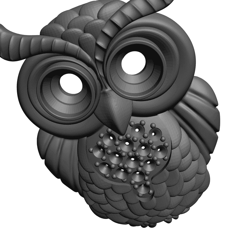 картинка Сова F3-001 3D-STL.COM