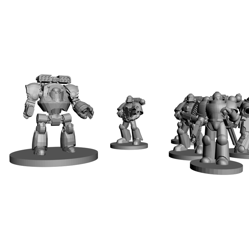 картинка Армия космических десантников Warhammer 2 PI1-507 3D-STL.COM