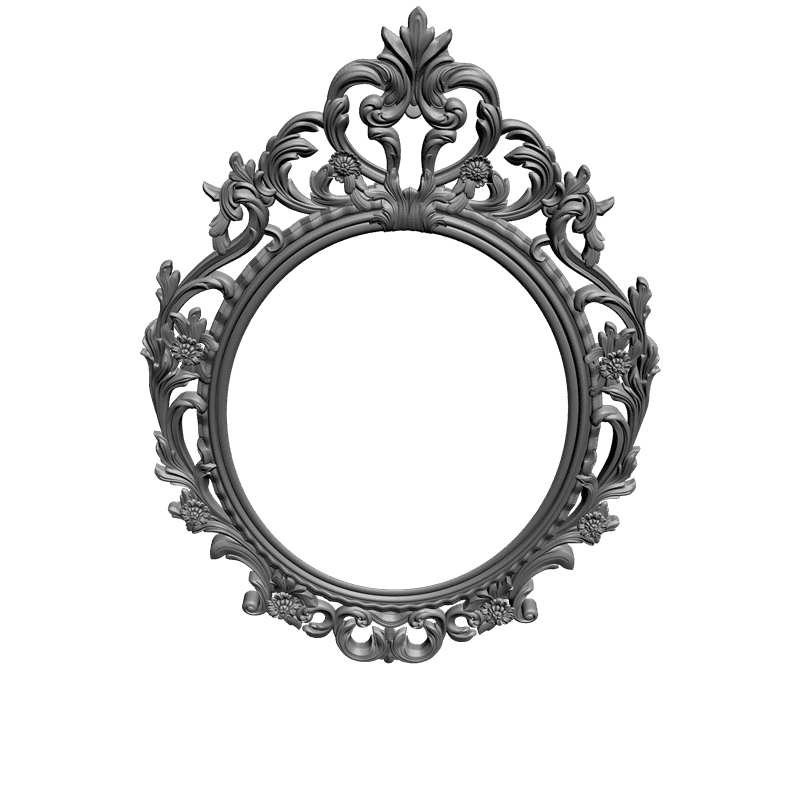 картинка Овальная рама резная D14-093 3D-STL.COM