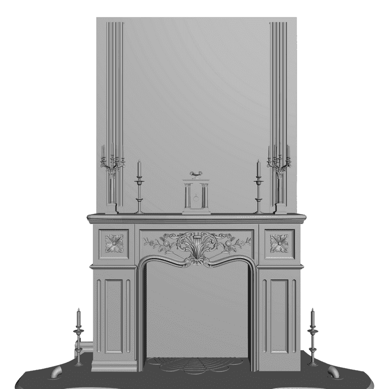 картинка Камин H4-003 3D-STL.COM