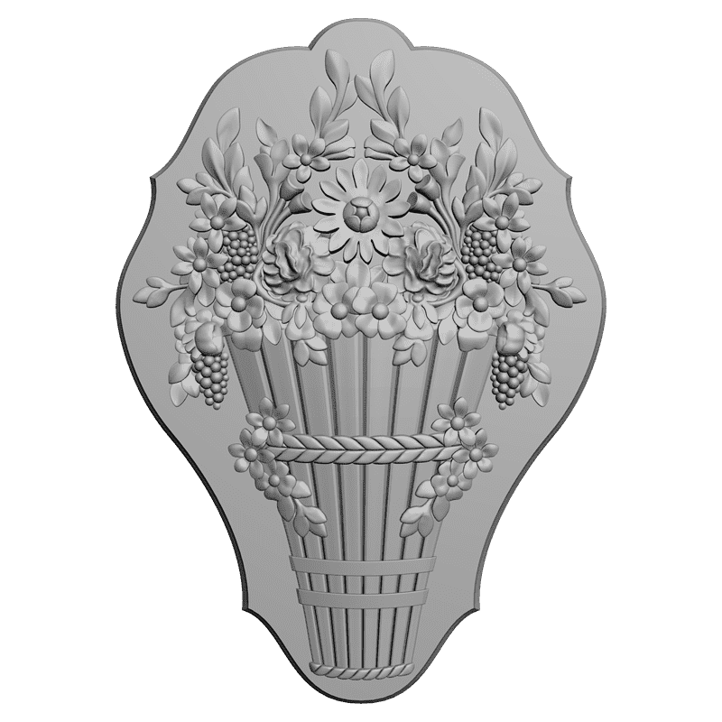 картинка Корзина с цветами P4-076 3D-STL.COM