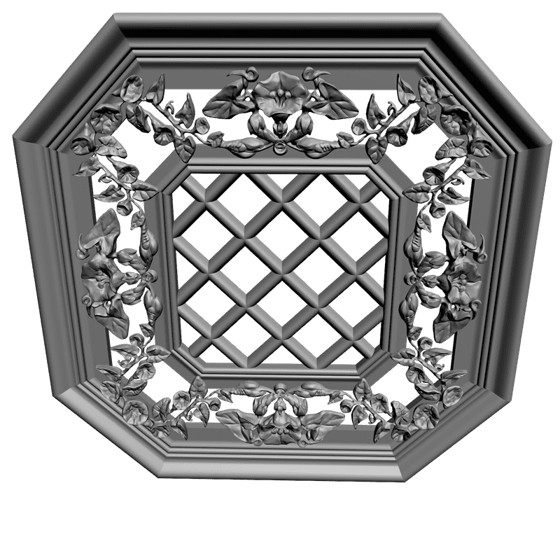 картинка Розетка резная D16-038 3D-STL.COM