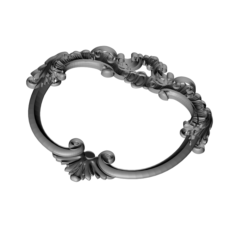 картинка Рамка резная под зеркало D14-668 3D-STL.COM