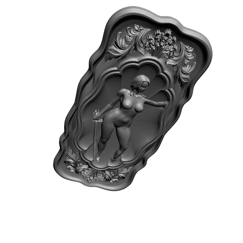 картинка Девушка со шпагой PI2-040 3D-STL.COM
