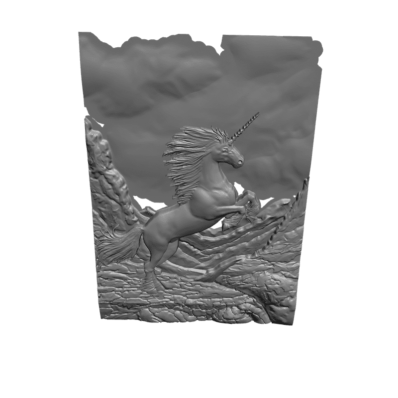 картинка Единорог D12-095 3D-STL.COM