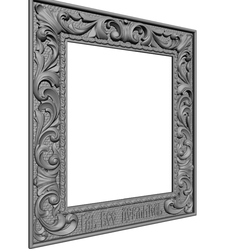 картинка Рама резная квадратная D14-304 3D-STL.COM