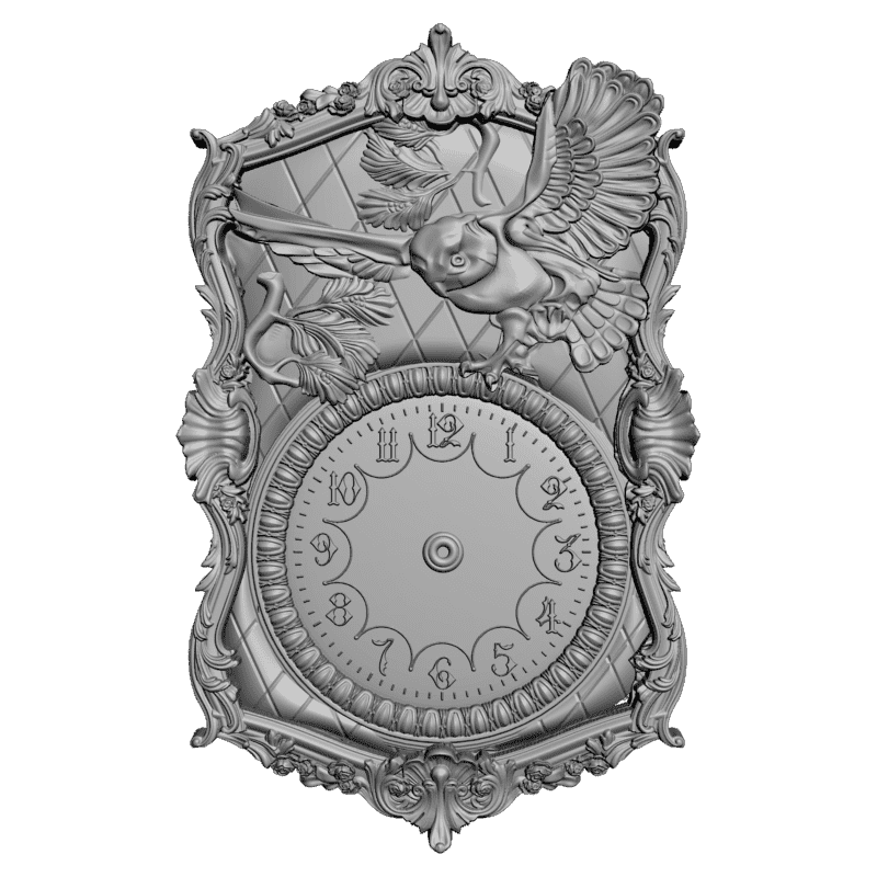 картинка Часы с птичкой P3-161 3D-STL.COM