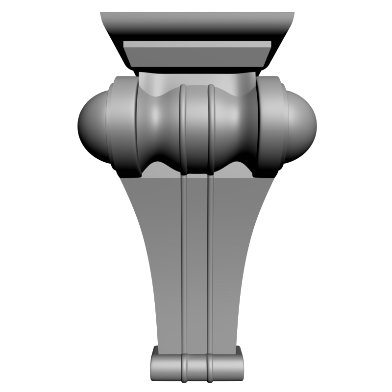 картинка Ножка мебельная резная M6-127 3D-STL.COM