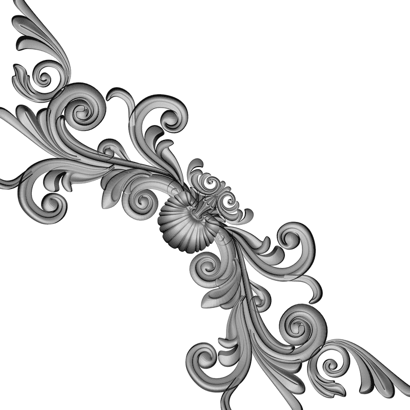 картинка Угловой элемент D19-005 3D-STL.COM