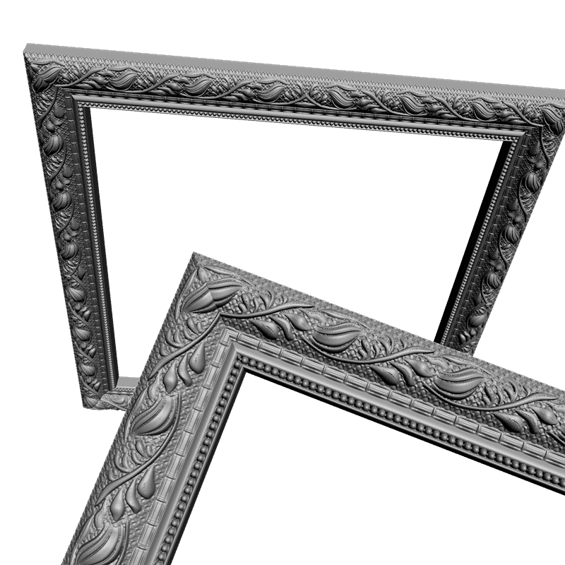 картинка Рамка квадратная резная D14-191 3D-STL.COM