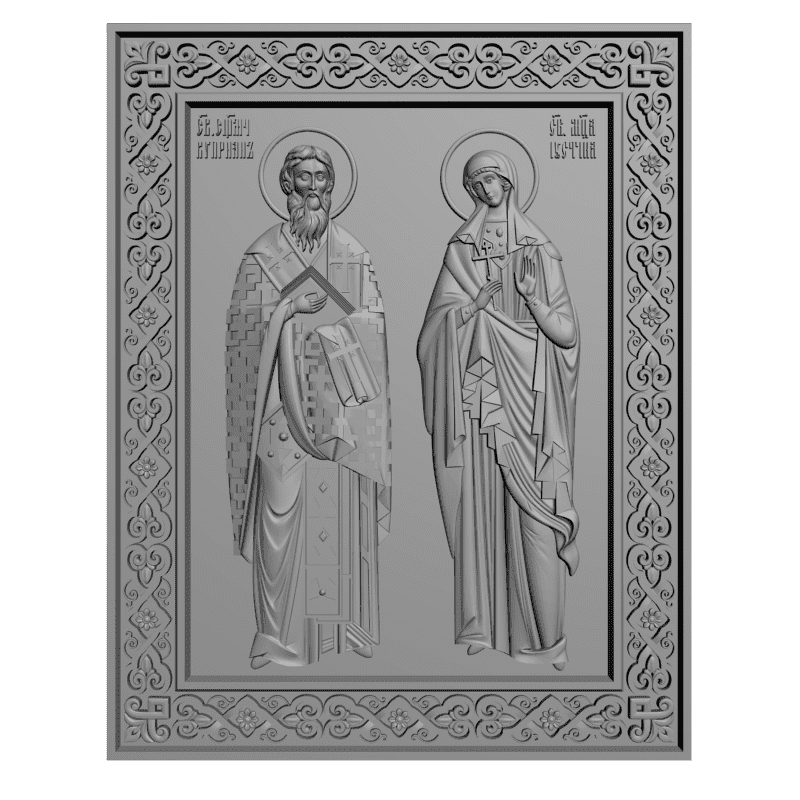 картинка Святые Киприян и Устинья V3-307 3D-STL.COM