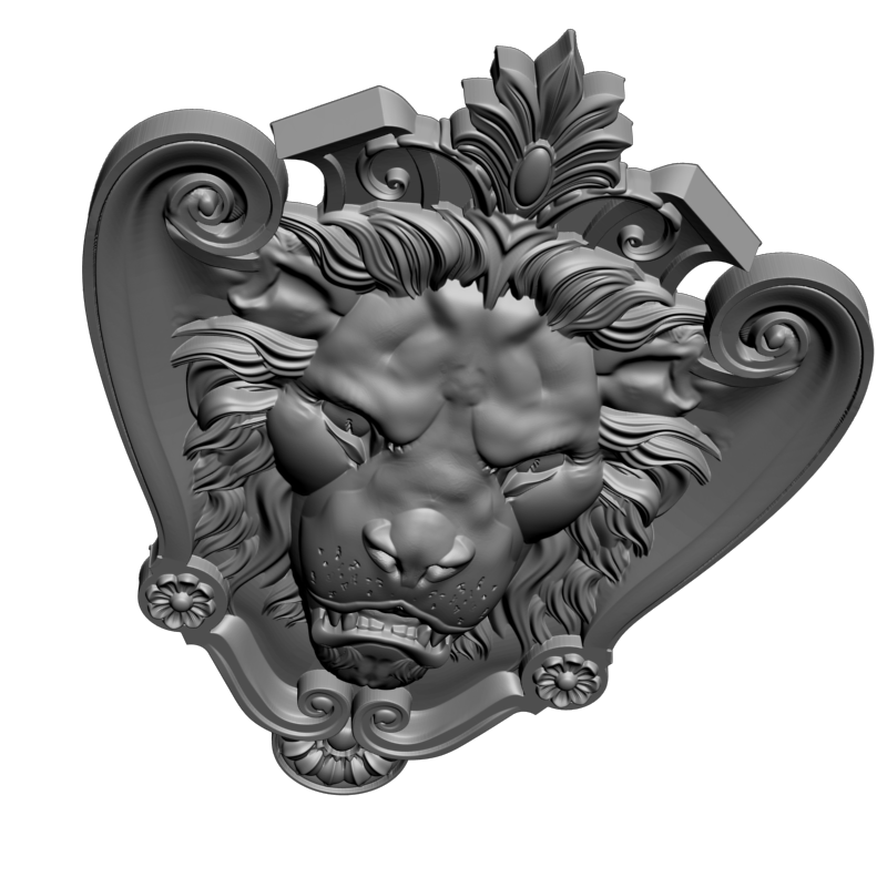 картинка Лев D12-691 3D-STL.COM