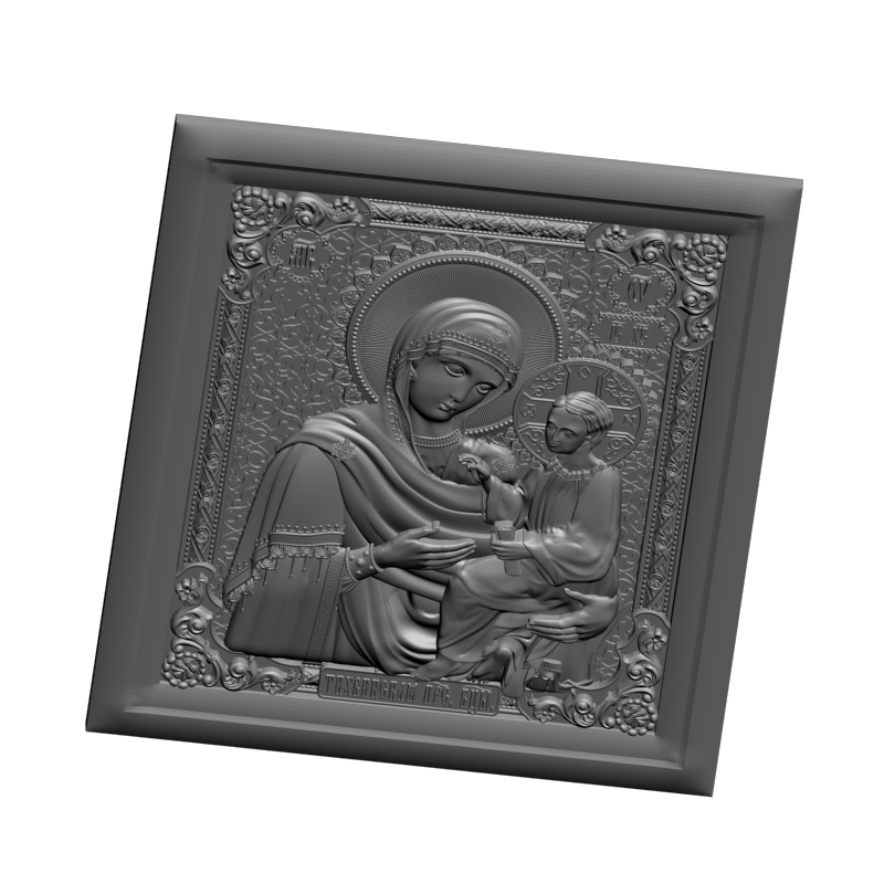 картинка Тихвинская Божья Матерь V3-378 3D-STL.COM