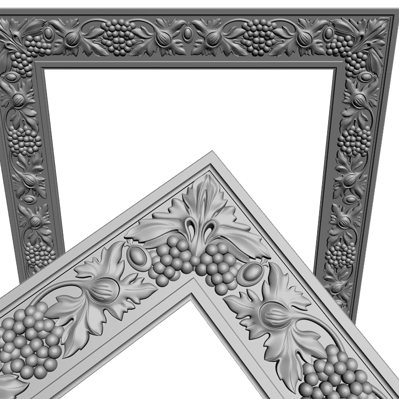 картинка Рама резная квадратная D14-215 3D-STL.COM
