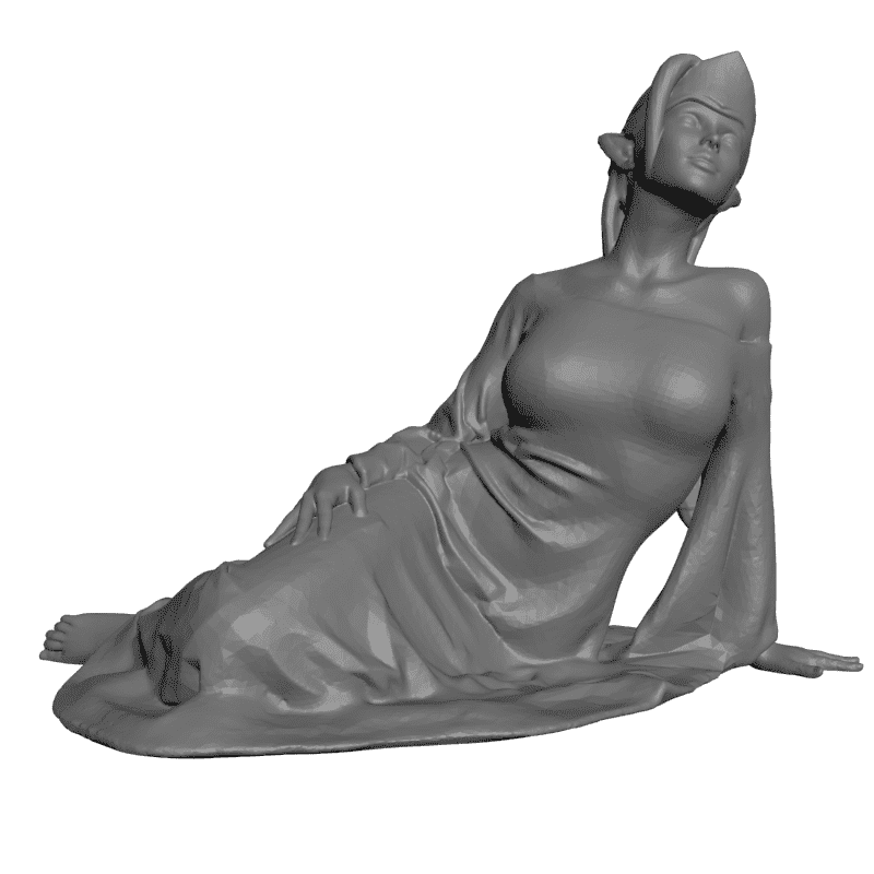 картинка Девушка сидит на полу L3-146 3D-STL.COM