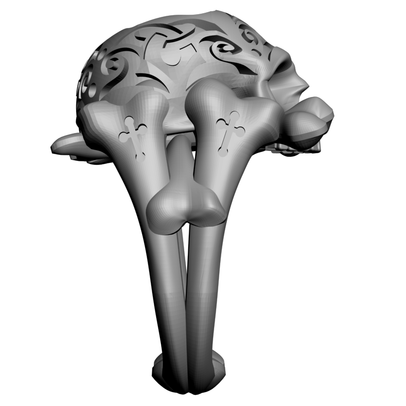 картинка Кольцо с черепом RY2-116 3D-STL.COM