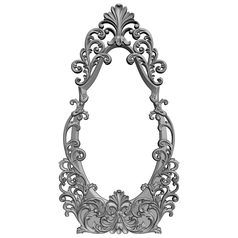 картинка Рамка резная для зеркала D14-377 3D-STL.COM