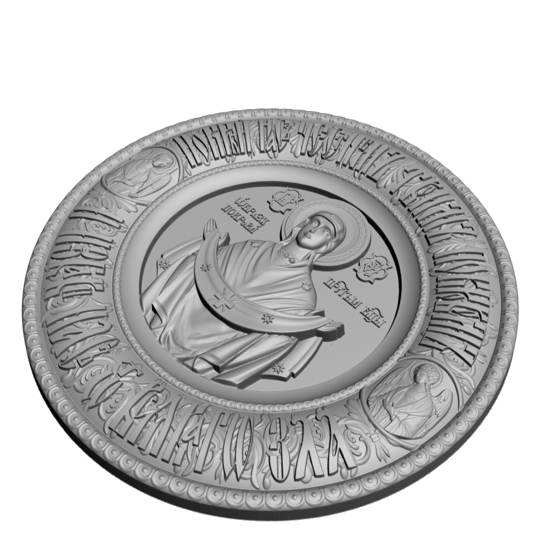 картинка Богородица в круге V3-359 3D-STL.COM