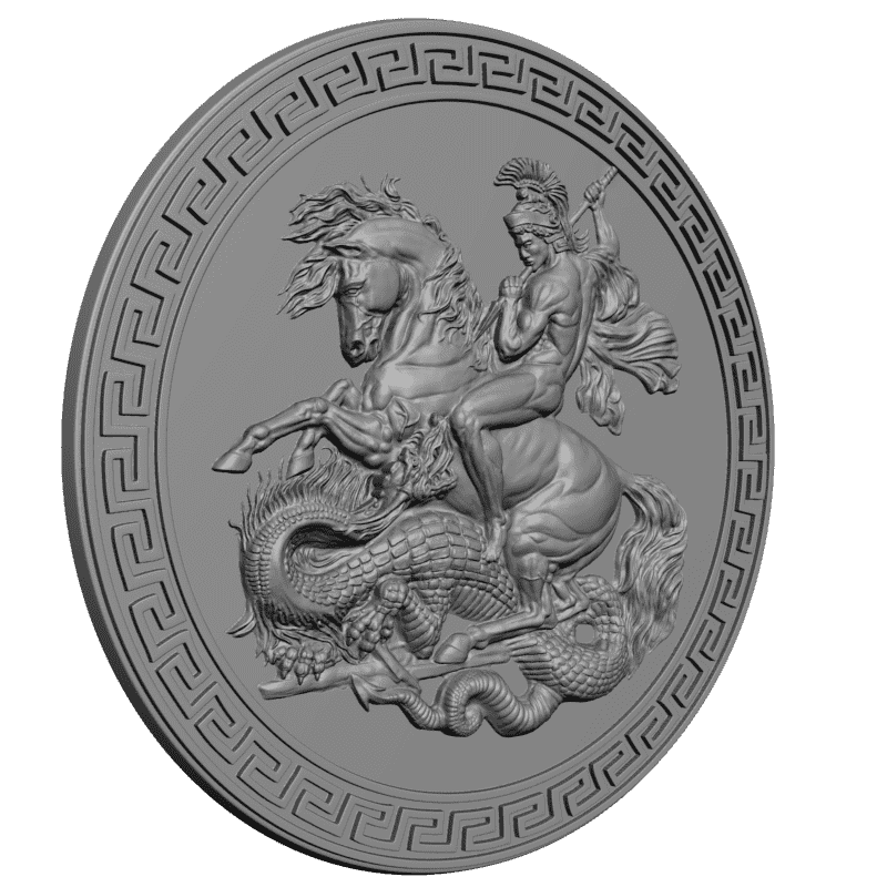 картинка Георгий Победоносец D12-352 3D-STL.COM