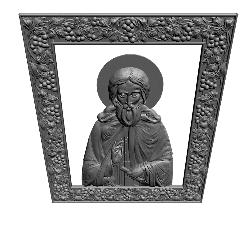 картинка Святой Сергий Радонежский V3-296 3D-STL.COM