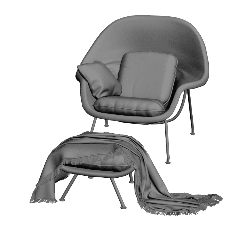 картинка Womb Chair M3-040 3D-STL.COM