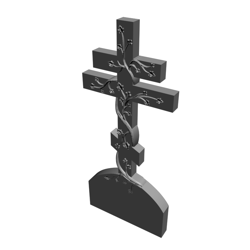 картинка Крест с вьюном V5-016 3D-STL.COM